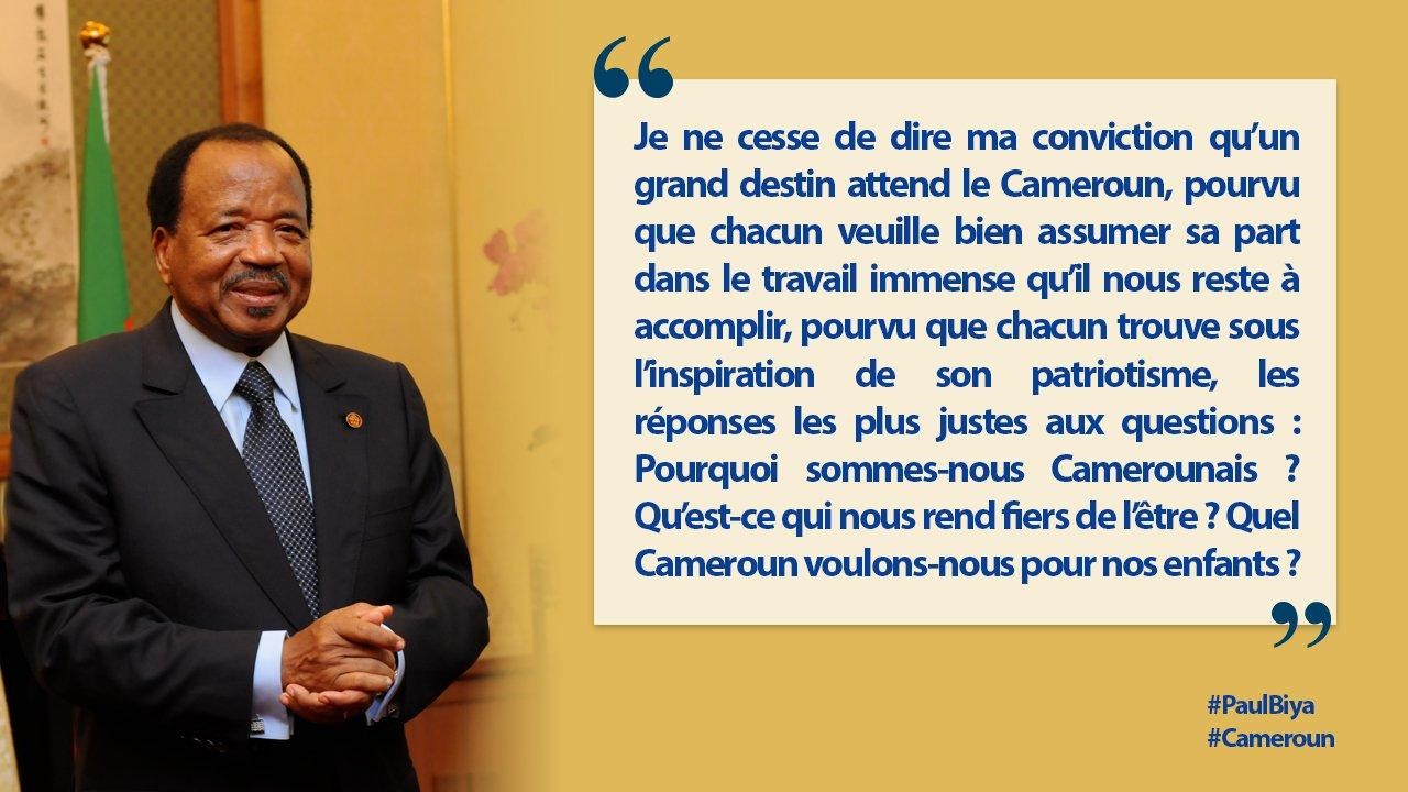 Communication numérique : Le Président Paul Biya appelle au Patriotisme