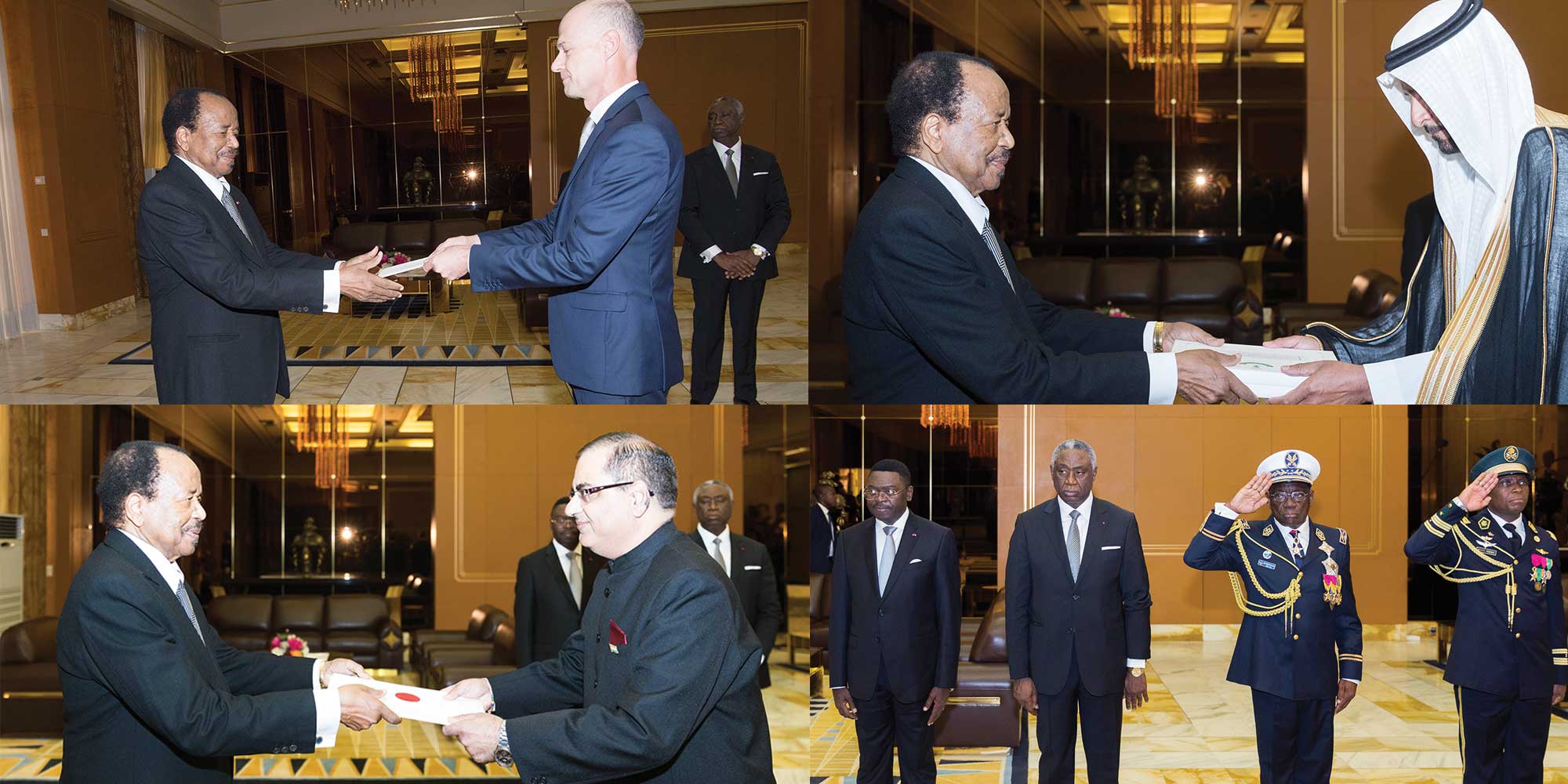 Cameroun : trois nouveaux diplomates présentent leurs lettres de créance au chef de l’Etat
