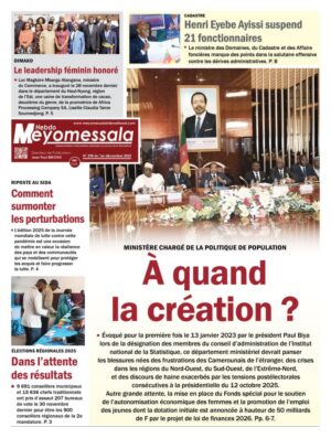 Meyomessala Hebdo du 01 Décembre 2025