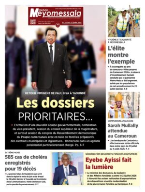 Meyomessala Hebdo du 27 Juillet 2026