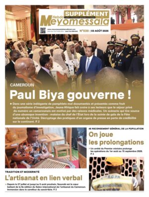 Meyomessala Hebdo Supplément du 03 Août 2026