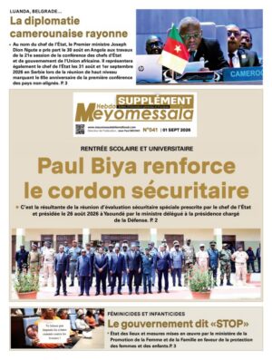 Meyomessala Hebdo Supplément du 01 Septembre 2026