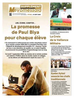 Meyomessala Hebdo Supplément du 07 Septembre 2026