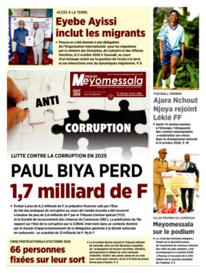 Meyomessala Hebdo du 12 Octobre 2026
